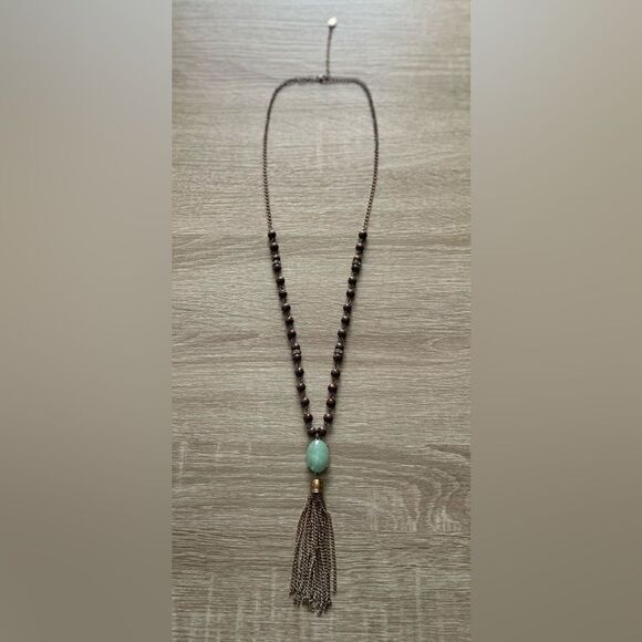 PREOWNED … Beaded “STATEMENT” Tasseled Necklace - Picture 1 of 2